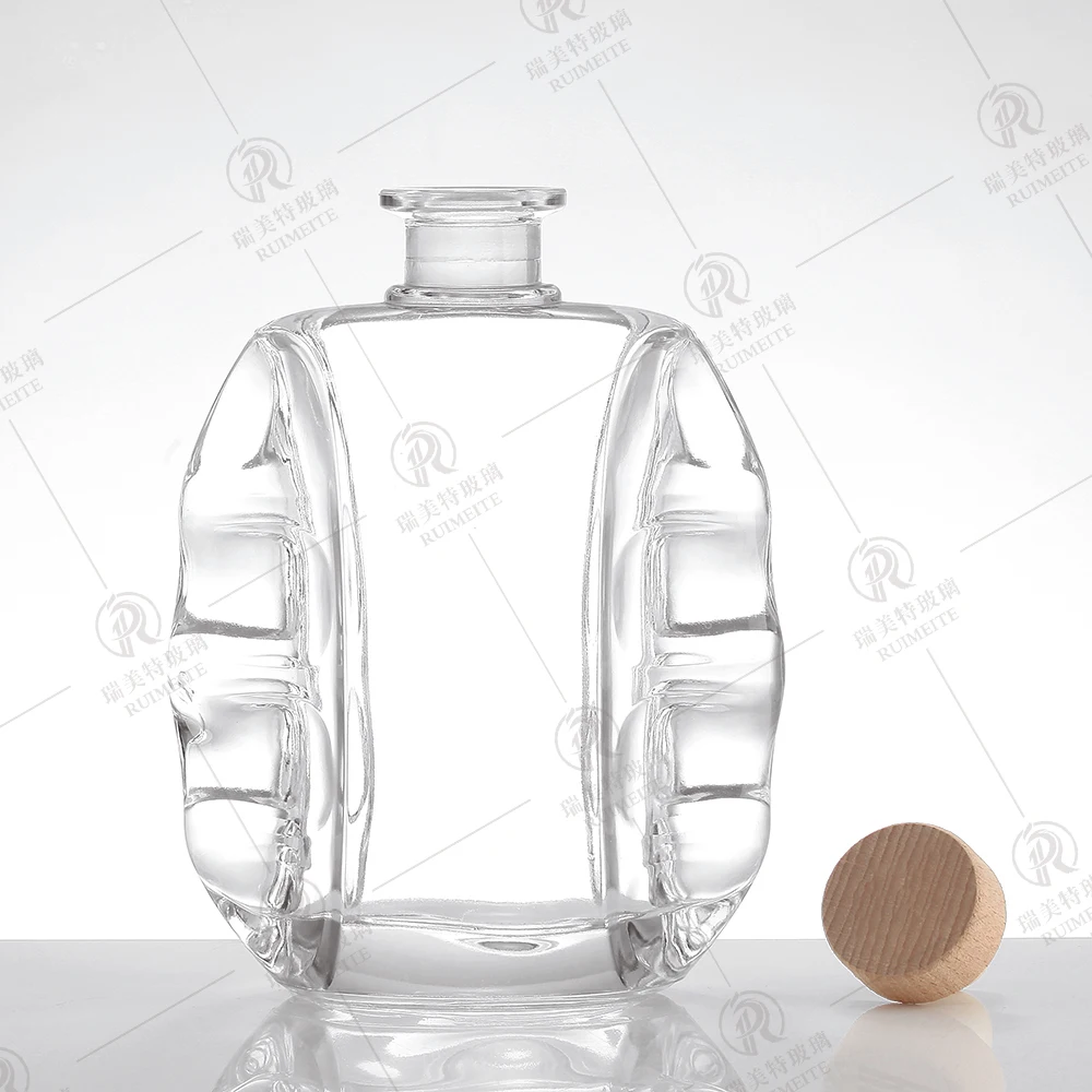 manufacture super flint  bottle high quality spirts rum gin whisky cognac XO brandy glass bottle