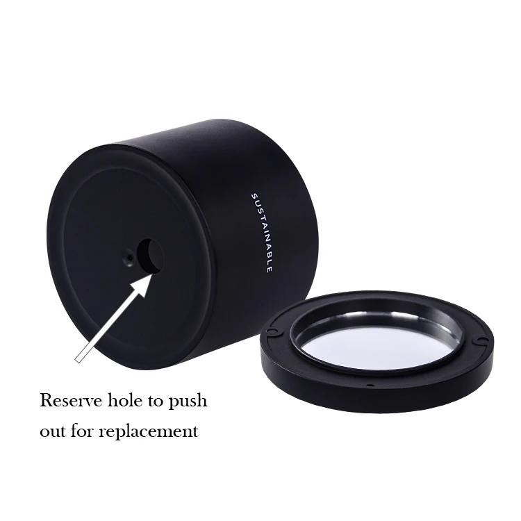 10g 30g 50g 100g Empty Black Double Wall Round Matte Face Frosted Lip Balm Container PLA Cosmetic Plastic Jar With Lid