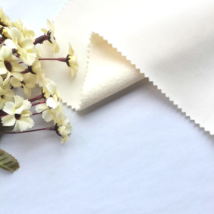 Eco-friendly 94 polyester 6 spandex knit recycle softshell bonded fleece backing for sale