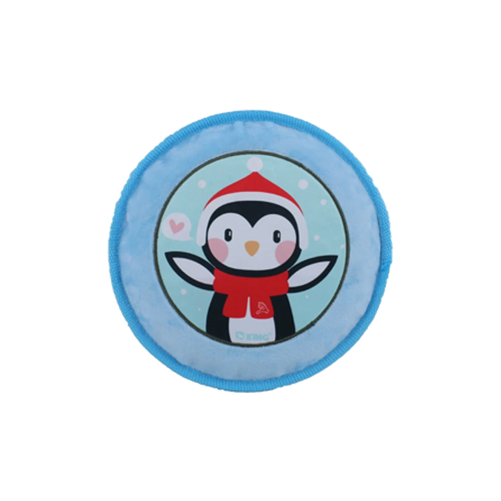 Squeaky Christmas Soft Flying Gift Chew Toy for Dog Winter Pet Toys Sustainable Support Squeak Toys