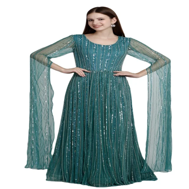 Best Quality Formal Gown for Weddings Parties High-Fashion Beaded Aurora Net with Lace Decoration Embroidered Print Pattern