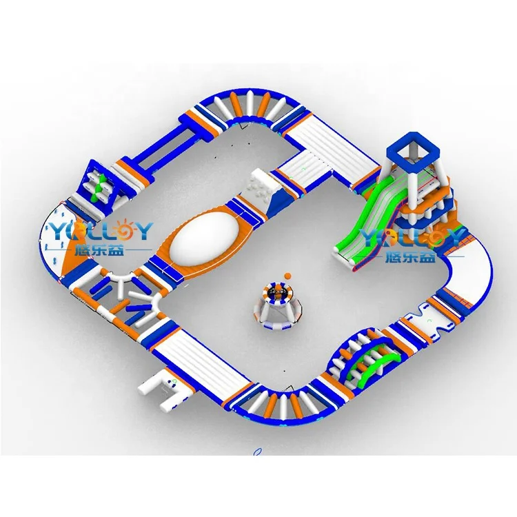 Outdoor Water Obstacle Course Inflatable Water Park For Adults