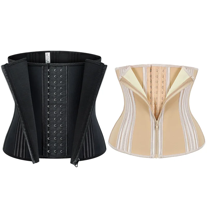 New Cross-border New 29 Steel Skeleton Three-layer Latex Waist Shaper Sports Sweat-wicking Belly Corset Girdle