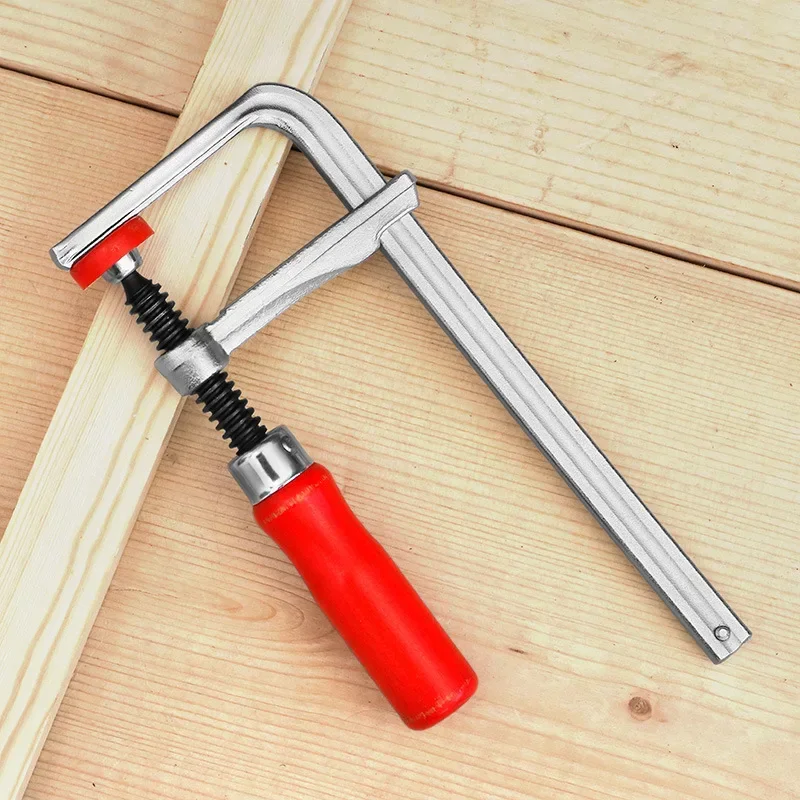 Allsome 120-300mm Wood Handle Guide Rail Clamps with Screw Action Arm for Woodworking MFT Table and Cutting Track