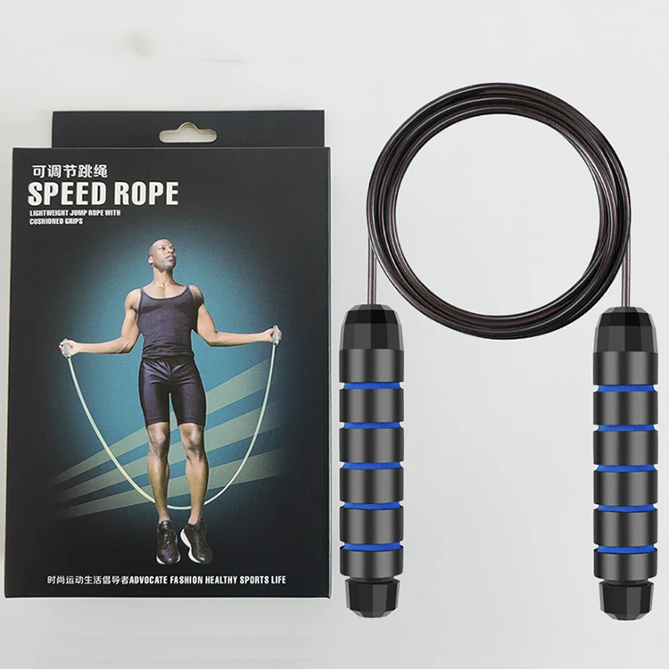 Бестселлер стальная проволочная веревка EVA с противоскользящей ручкой соревнование по скорости скакалка