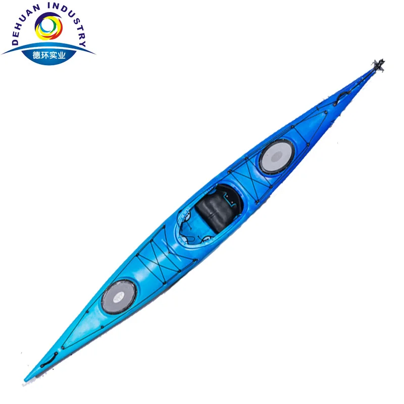 Kayak pesca con pedal 5.2m clear bottom single sit in canoe kayak