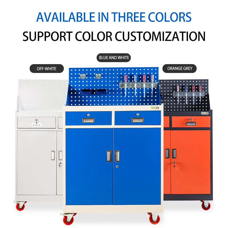 Two-door garage cabinet workshop Heavy duty safety lockers Metal tool cabinets