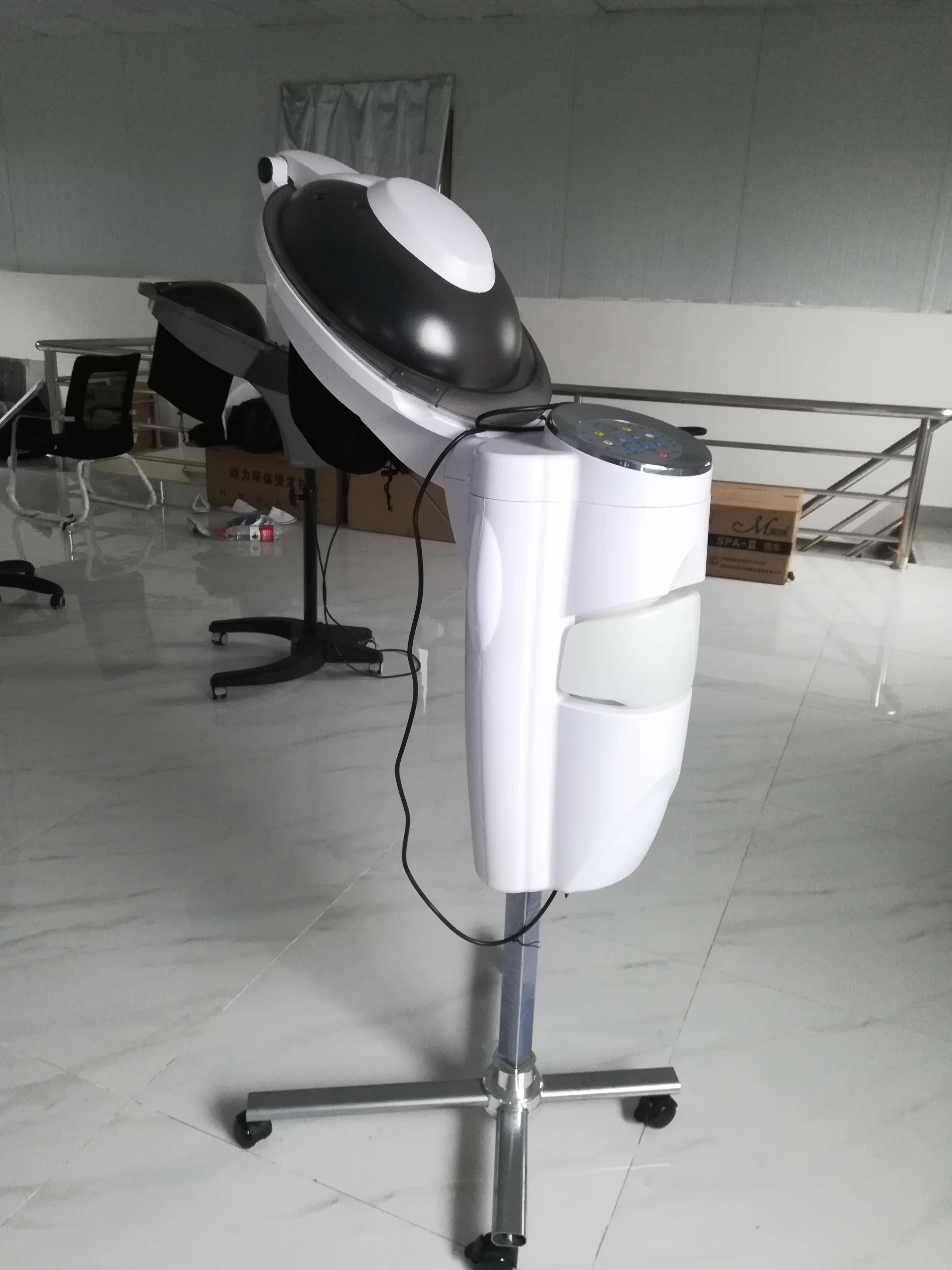 7 color LED lights nano micro mist hair steamer stand professional hair steamer machine salon equipment