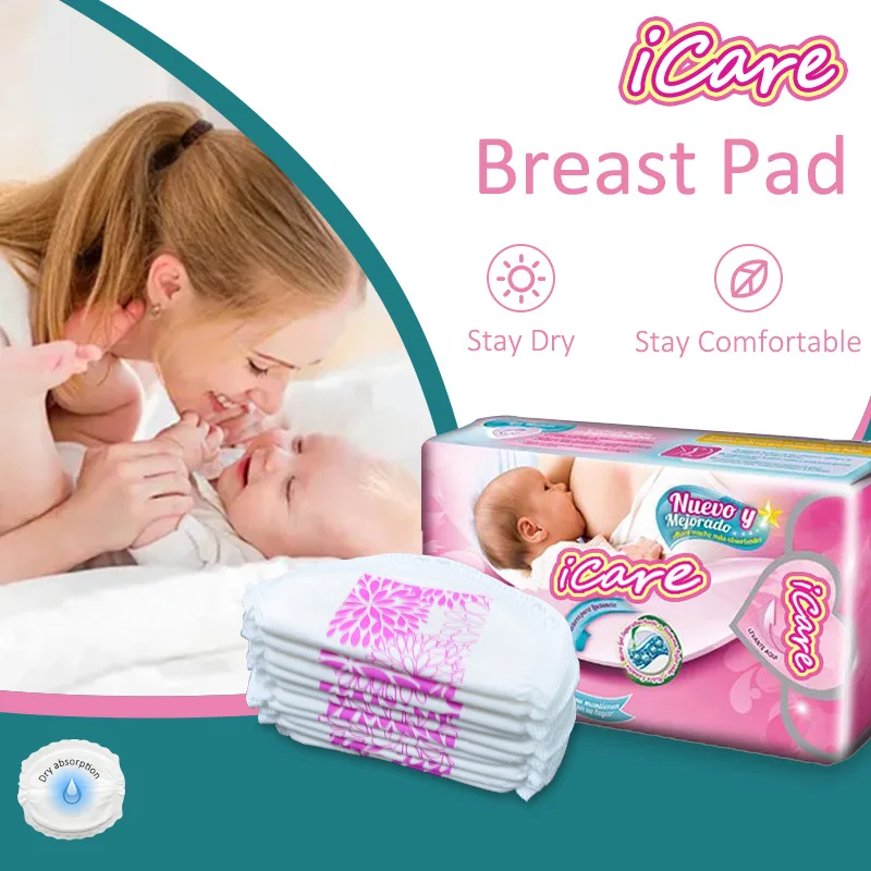  Customize Color Soft Overflow Spillproof Leakproof Natural Eco Friendly Disposable Breast Pads for Pregnant Women