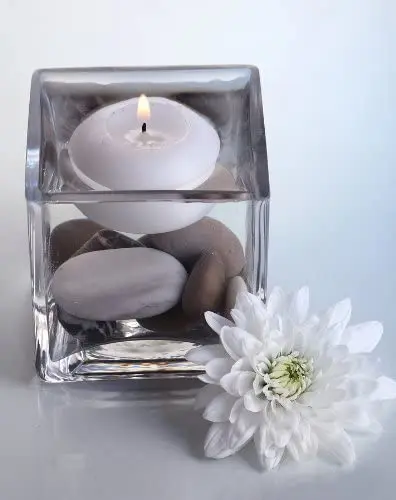 Hot Sale Floating Candles Tealight for Cylinder Vases Centerpieces at Wedding 3 inches White Unscented Wax Discs Set of 24 pcs