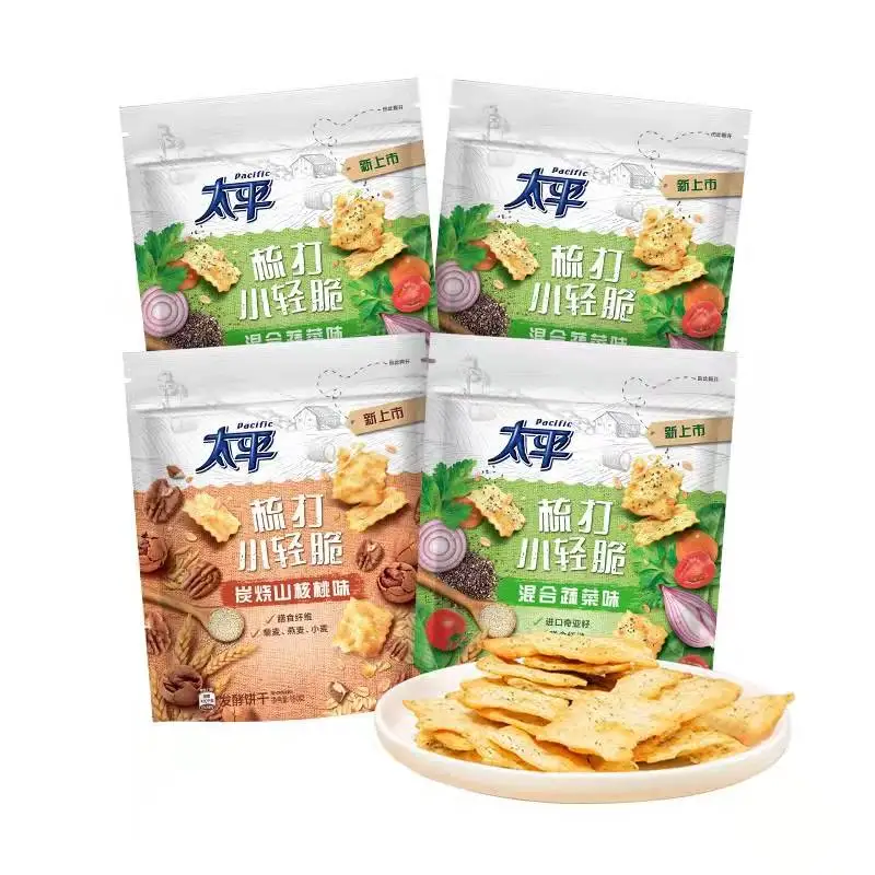 Wholesale healthy cracker biscuits fruit & vegetable snacks crispy and salty biscuit cookies