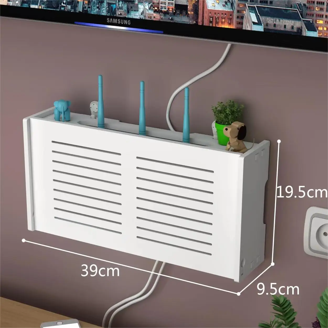 Высокое качество минималистичный стиль Wifi ящик для хранения Домашний Органайзер настенный маршрутизатор стенд