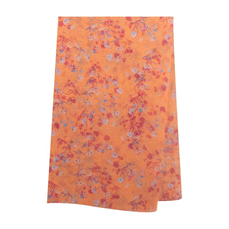 100 Silk Fabrics Textiles Print Georgette Fabric Chinese 8mm Dress Bag Plain Custom Chiffon Costume Wedding Customized