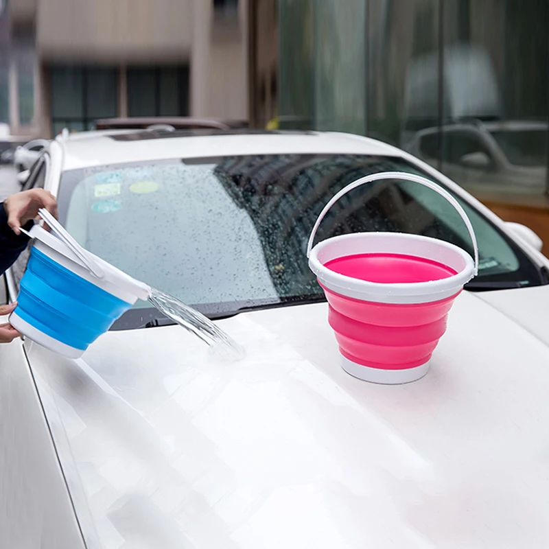 
Factory Price small Retractable plastic silicone portable collapsible folding bucket 