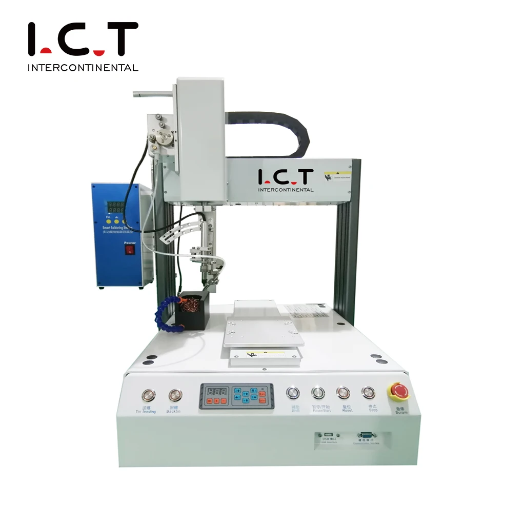 ICT51 5 Axis PV Module Solder Robot Automatic, XYZ Solar Cell Robotic Soldering Machine, PCB Cheap Soldering Robot Price