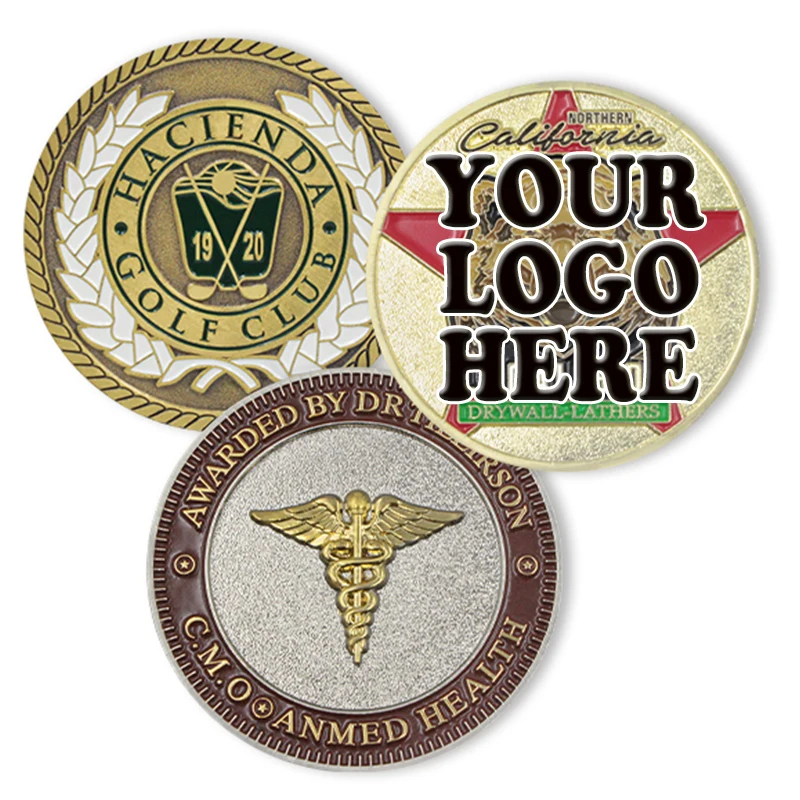 Wholesale Blank Laser Engraved Souvenir Funny Stainless Metal Solid Gold Brass 3D Custom Made Challenge Souvenir Coin