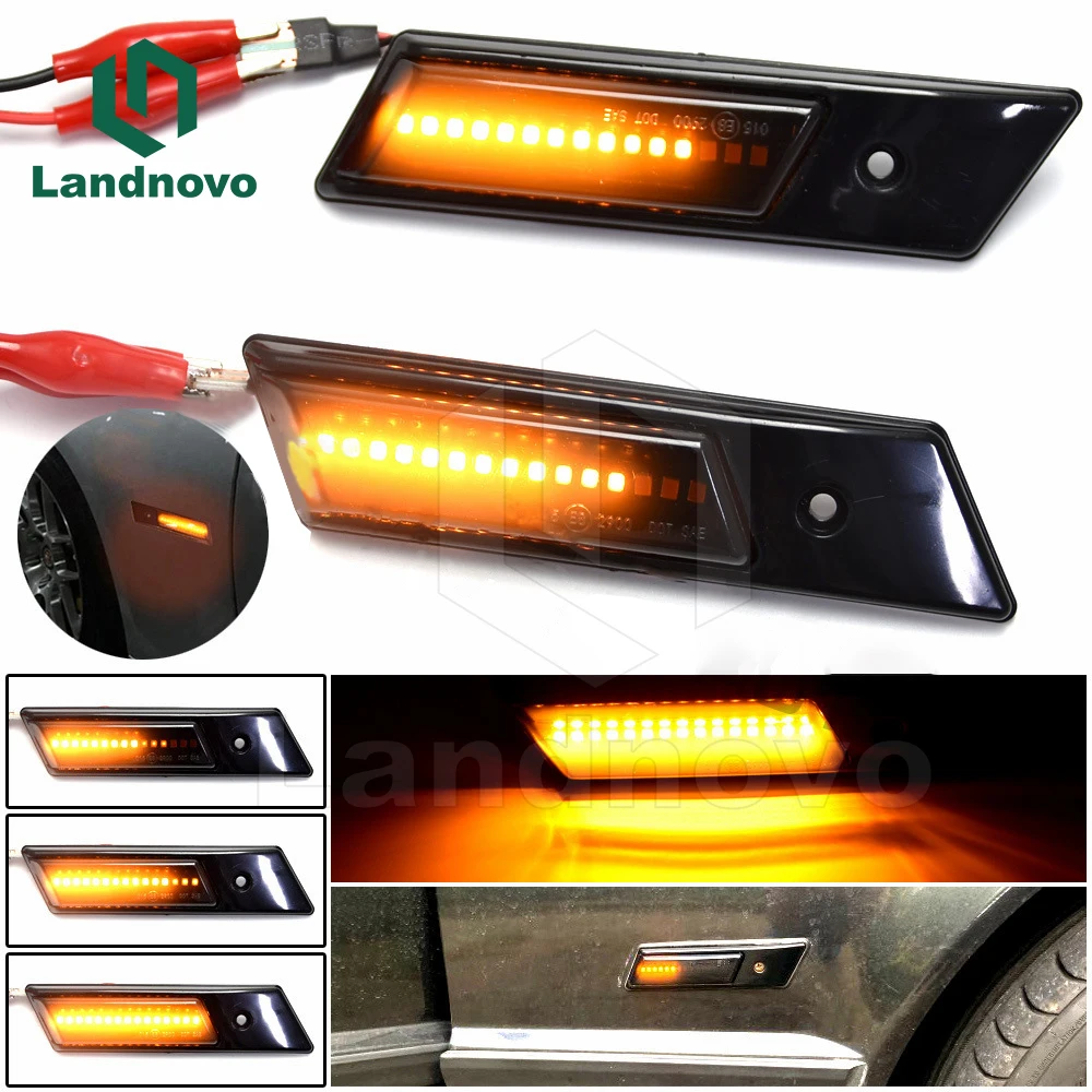Landnovo Hot Sale Fender Edge LED Light Turn Signal light For BMW 3 5 7 Series E32 E34 E36