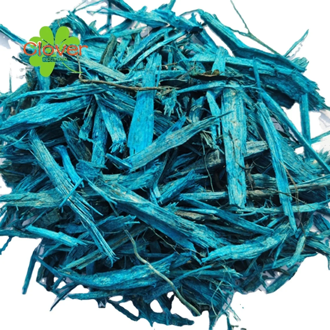 Dyed red colored wood chips