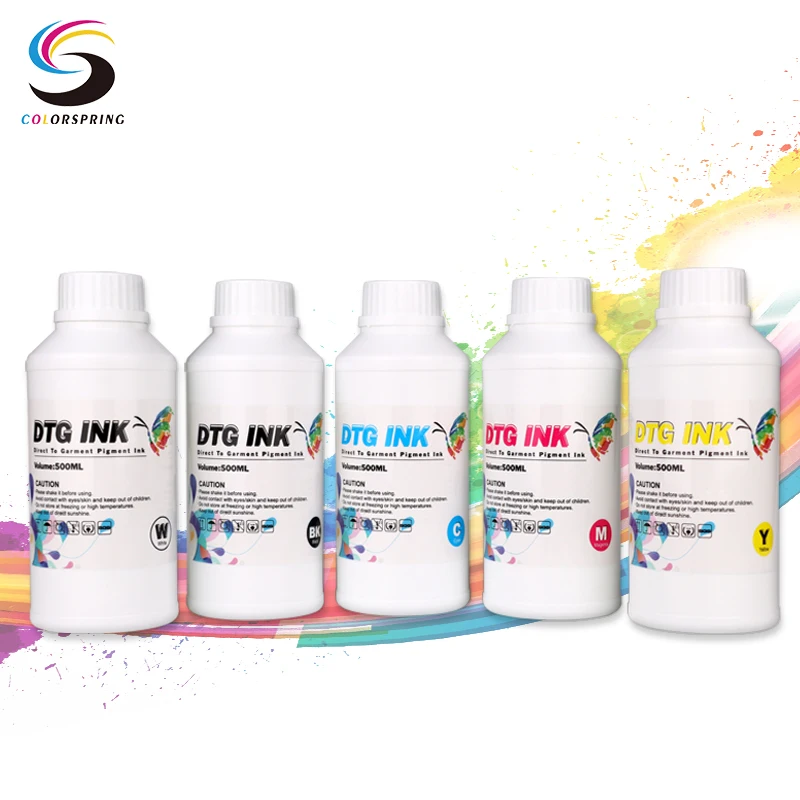 Premium inkjet dtg ink 500ml for epson DX5 DX7 I3200 4720 DTG Inks
