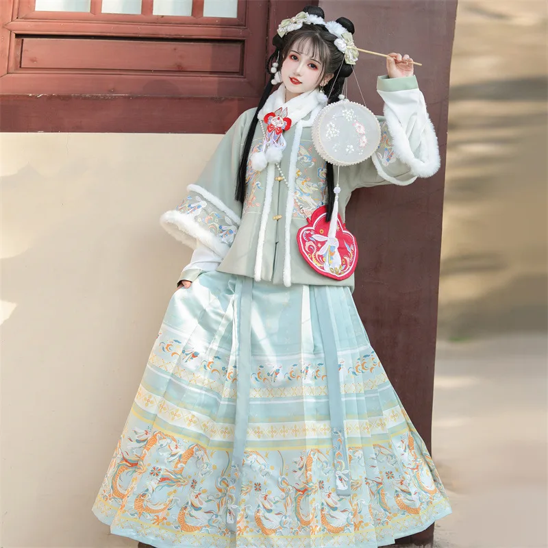 Женская юбка с конским лицом династии SUNNY Ming Hanfu традиционная китайская женская