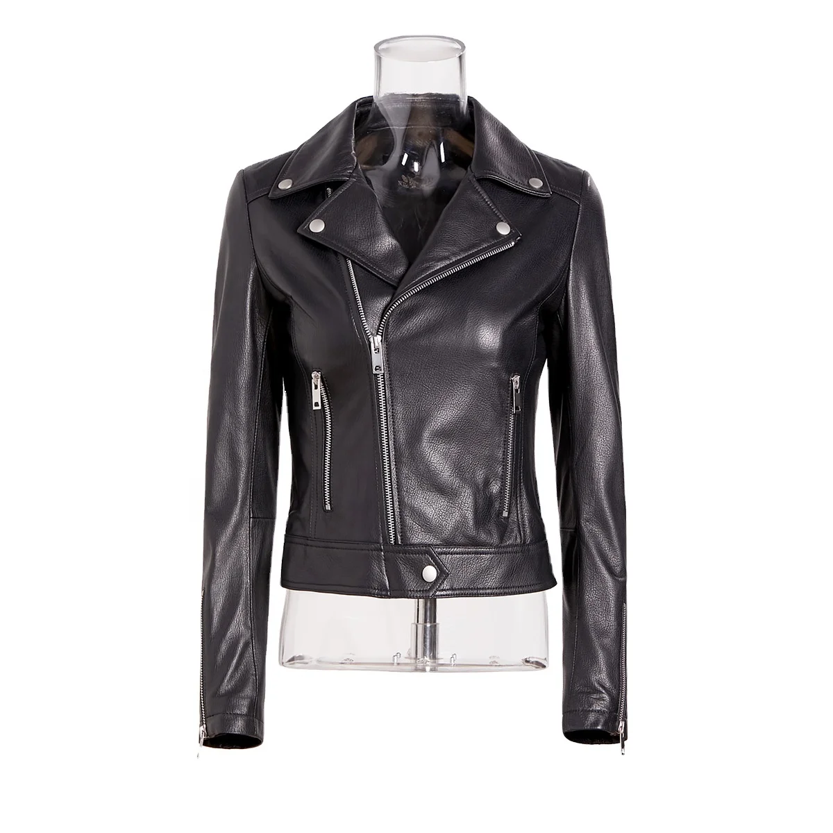 Leather Coat Female Short Motorcycle Leather Jacket Turkish Imported Sheep Leather 2021 New Fur Winter Thin Bomber Jacket