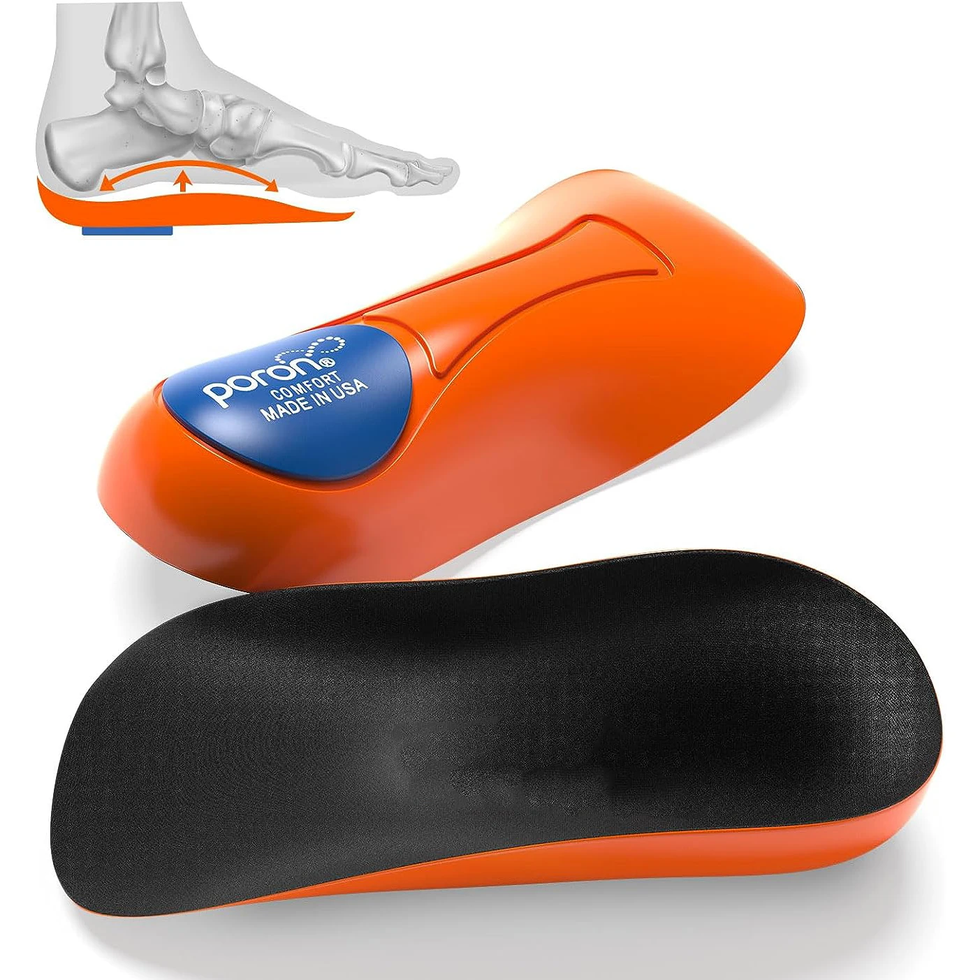 Heel Cups for Heel Pain with Arch Support, Max Anti-Shock Gel Heel Cushion for Plantar Fasciitis Relief, Heel Pain