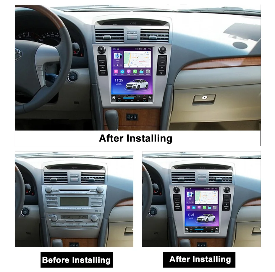 MEKEDE Vertical Tesla Style Touch Screen Car Radio Player 9.7 inch Support Car-play Micro DSP for Toyota Camry 2008-2012