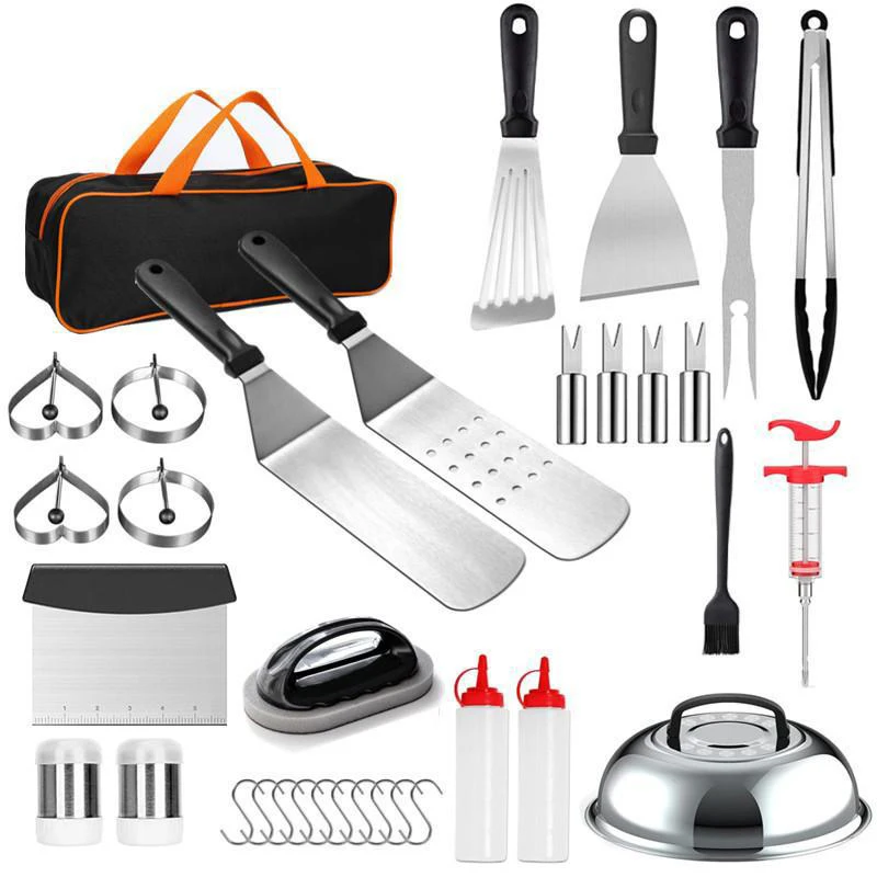 34 PCS BBQ Accessories for Blackstone and Camp Chef, Grilling Accessories BBQ Grill Tools Set, Perfect Flat Top Grill