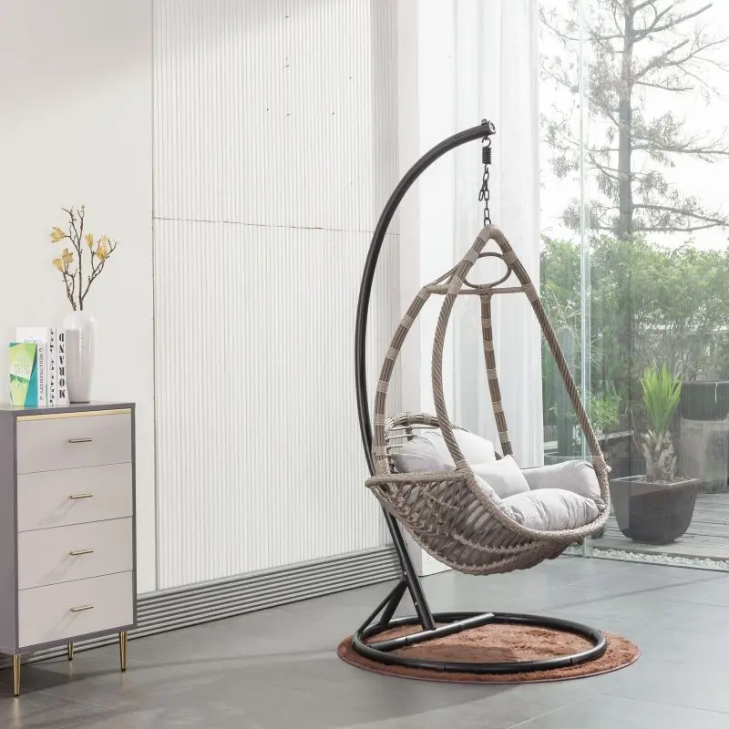 Coarse rattan hanging basket swing indoor household hotel courtyard leisure outdoor rattan swing chair hanging basket