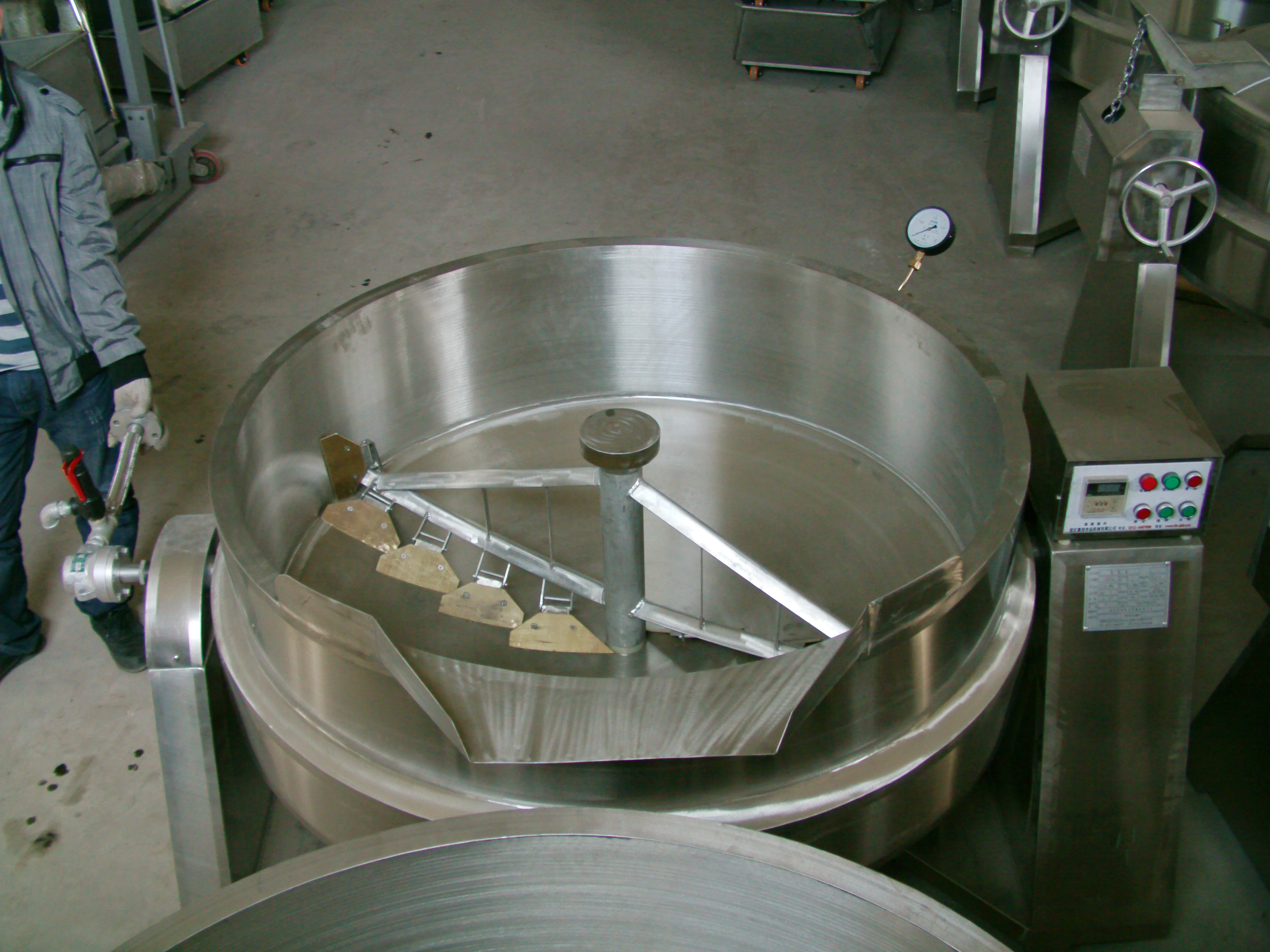 Cooking Pot With Mixer electric cooking jacketed kettles for fruit jam