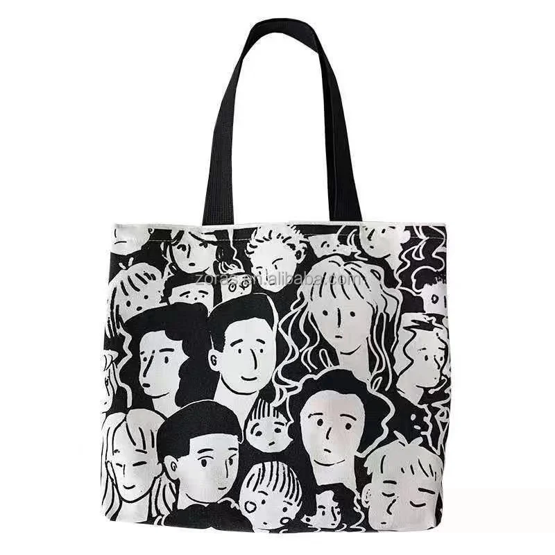 WR Custom Printed Plain Cotton Canvas Grocery Shopping Tote Bag