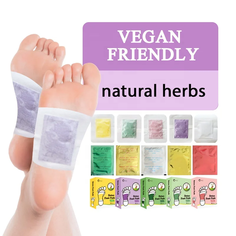 Detox Foot Pads Bamboo Vinegar Body Feet Care Cleansing Relieve Fatigue Foot Patches