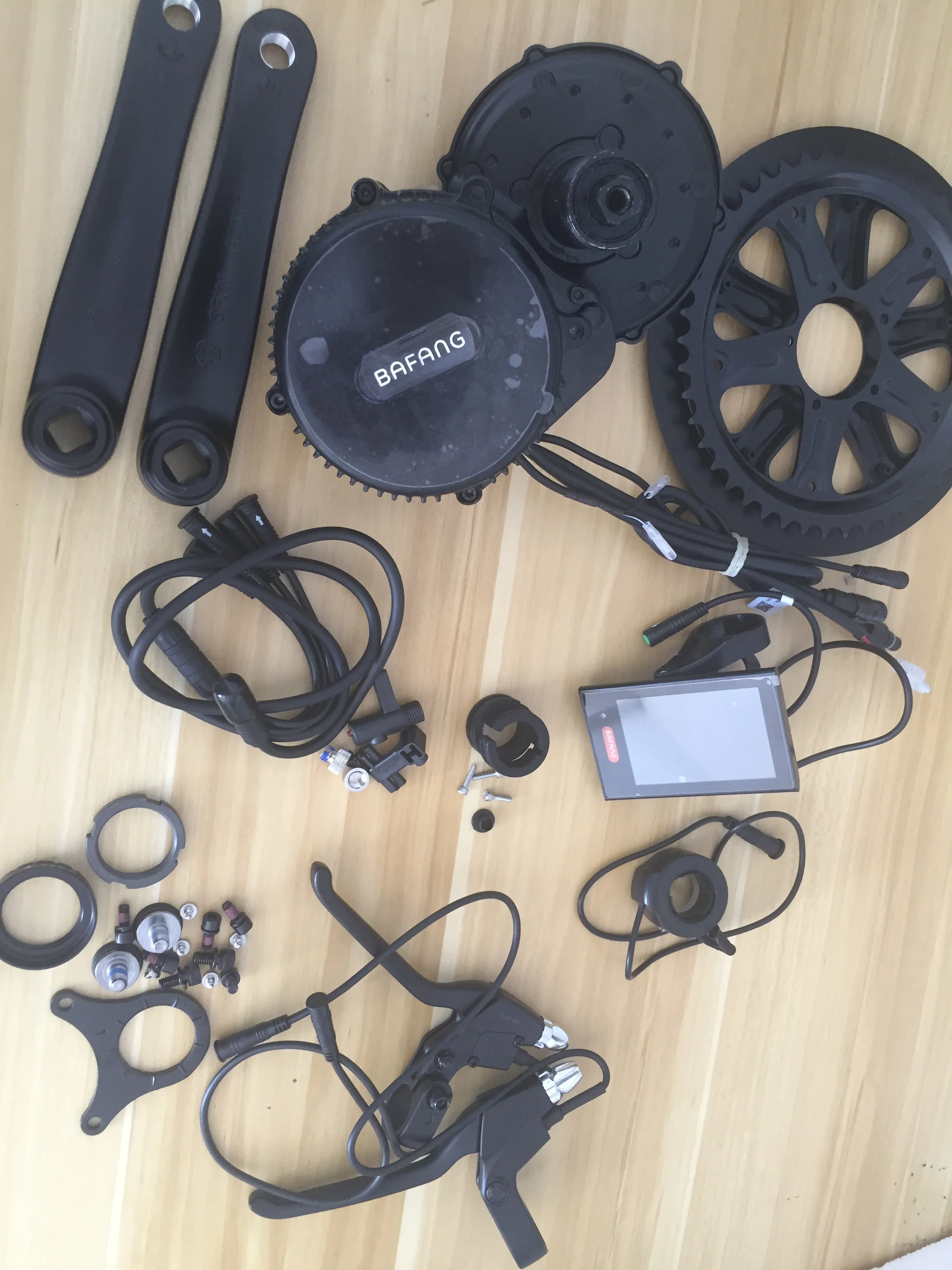 suzhou orginal factory price bafang bbs02 BBSO2 500w 750w mid motor kit with HMI DP C18 color display