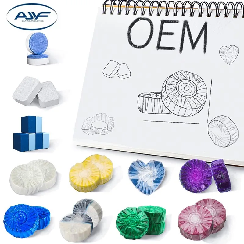 Flush 300 Times Toilet Cleaner Tablets  For Bathroom  blue blocks cube for automatic toilet bowl cleaning