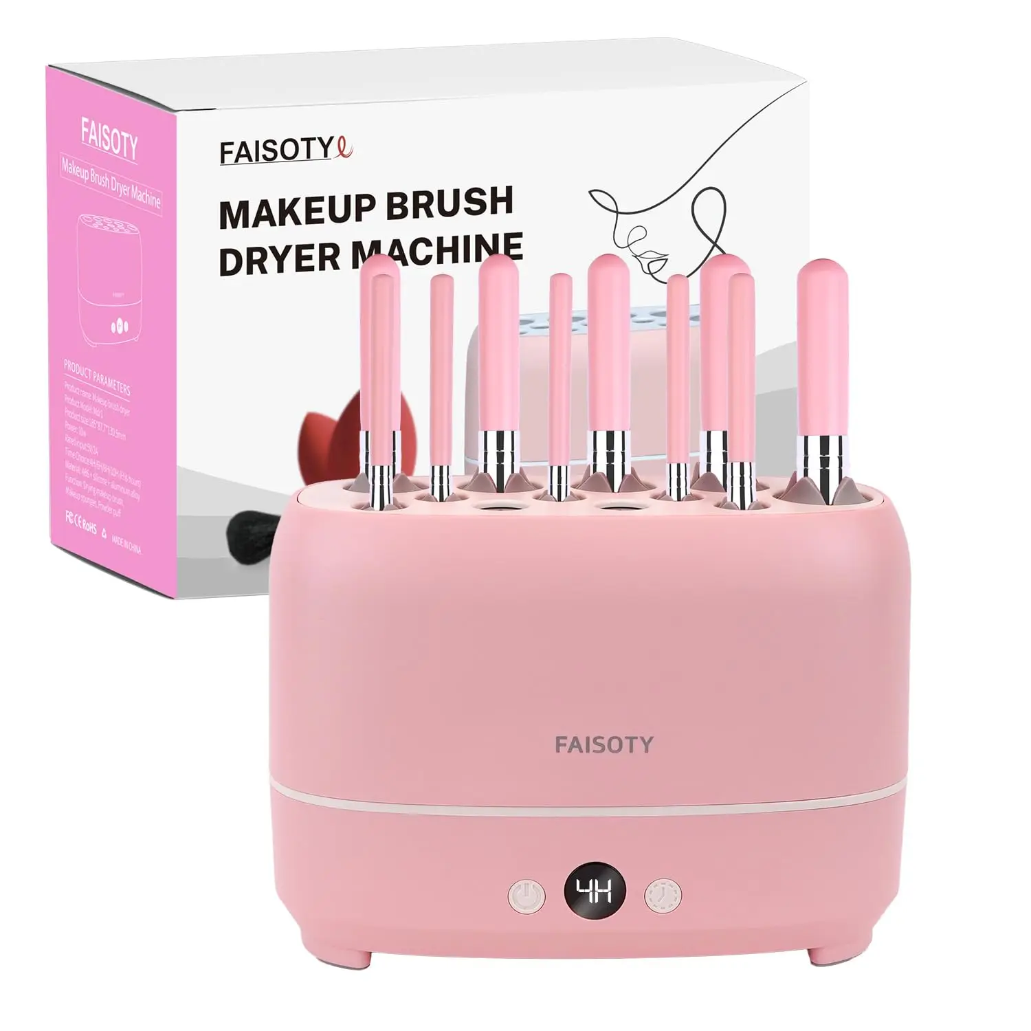 Upgraded Makeup Brushes Dryer, Electric Cosmetic Automatic Brush Drying Machine, No Harmful for Bristles with Thermo-Control, 12