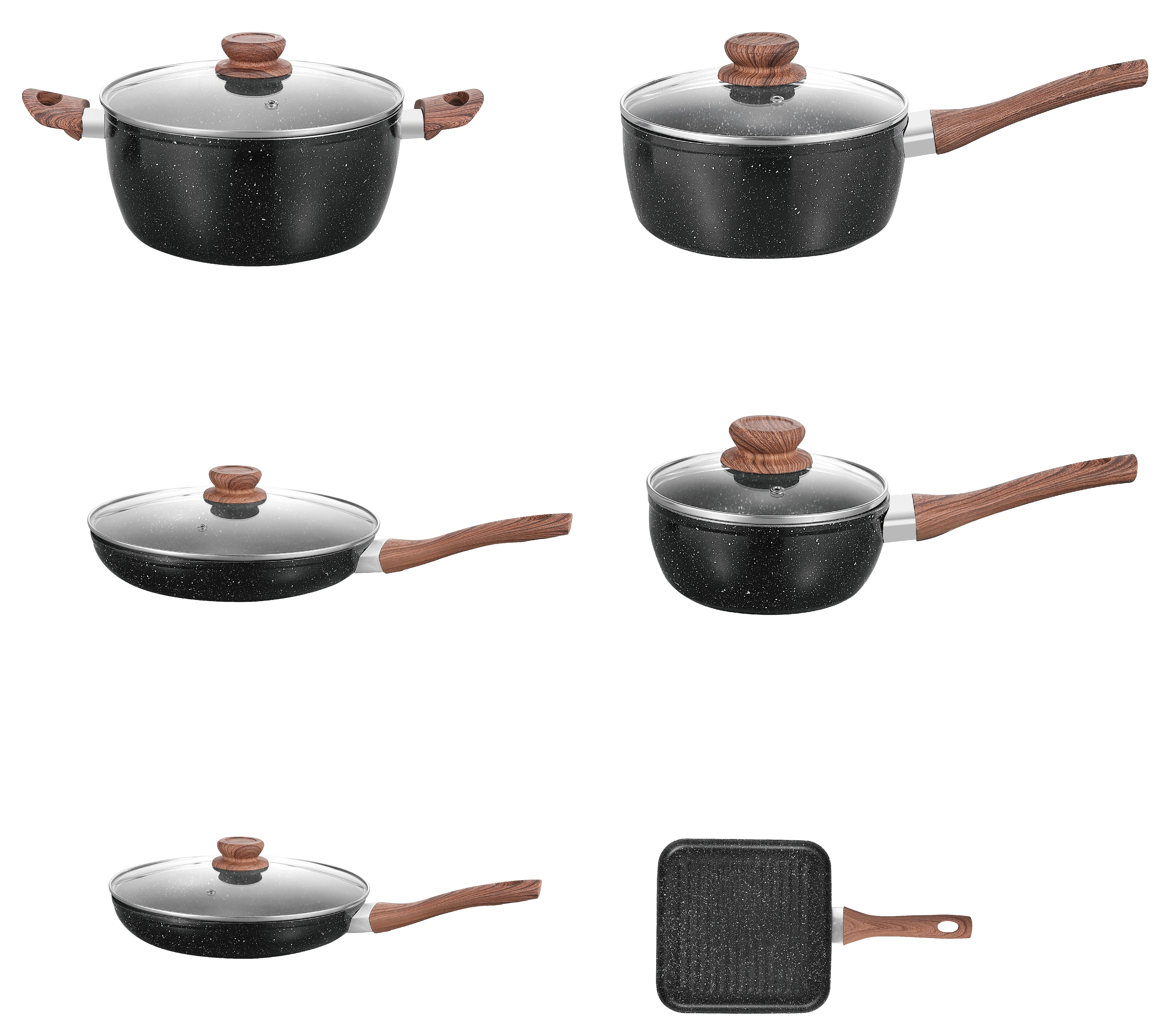 Online Shopping Nonstick forged aluminum cookware sets for Korean