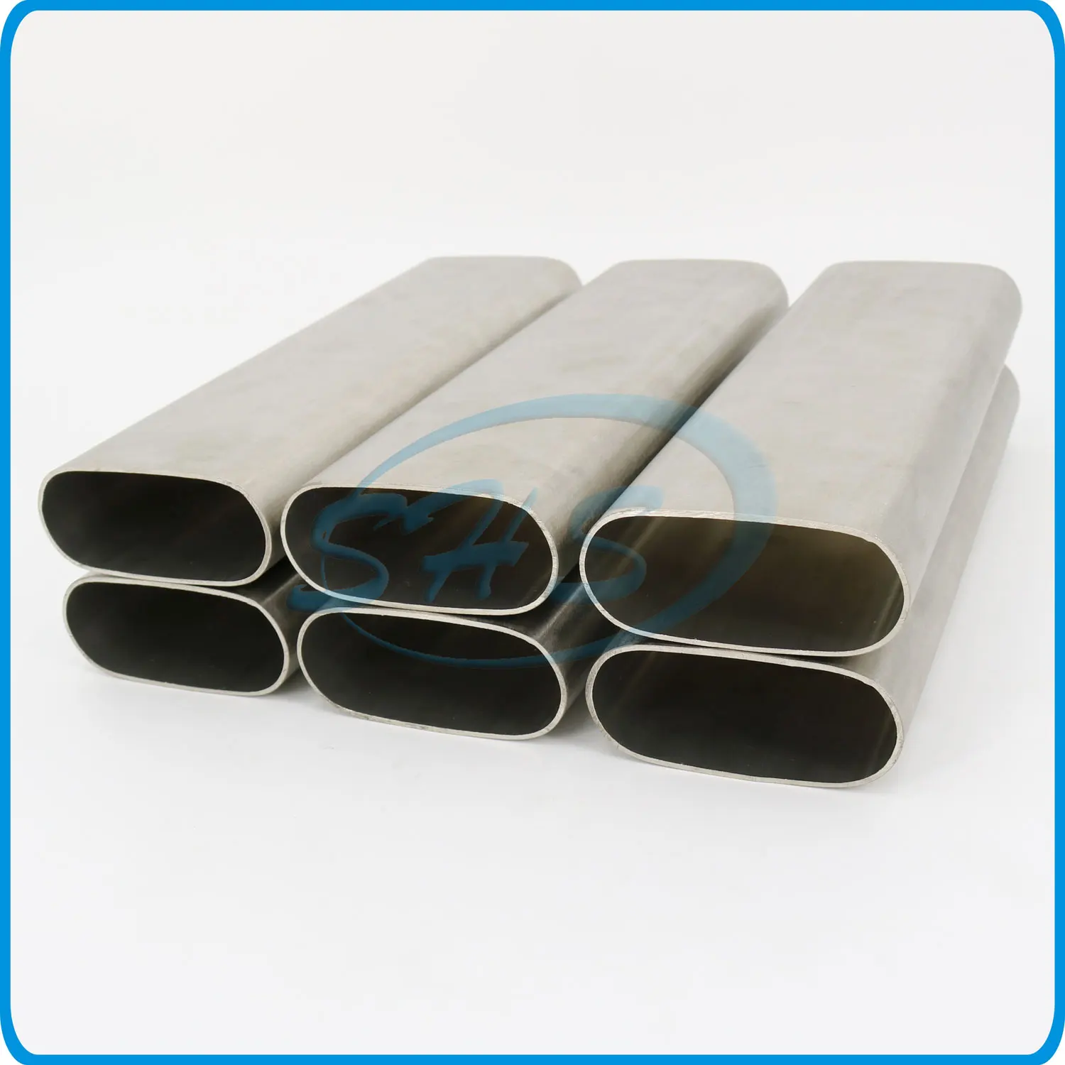 Tp 300s large size stainless steel oval pipe flat sided oval pipe with No.4 polishing for construction high-speed train station