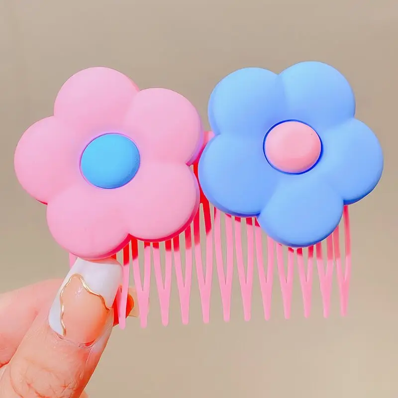 Children Acrylic Hair Clips Sweet Hairgrips Cartoon Broken Bow Hair Comb Accessories