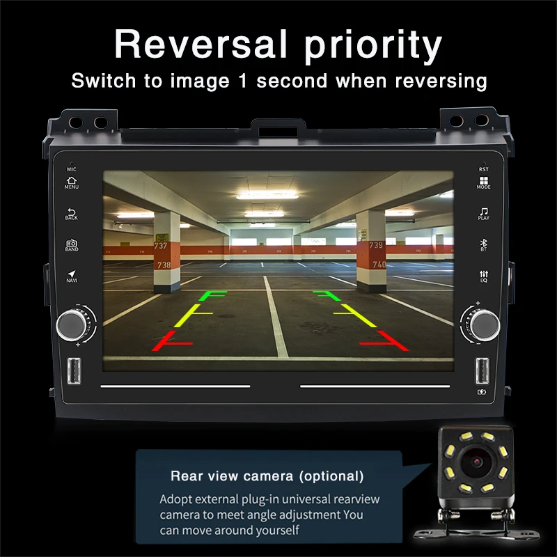 Android 11 2.5D touch screen IPS Car DVD Player for Toyota Prado 120 Land Cruiser 2004-2009 WIFI GPS BT Stereo Audio radio