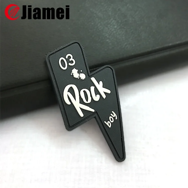 Custom Machine Made Embossed Pvc Rubber Patch Rubber