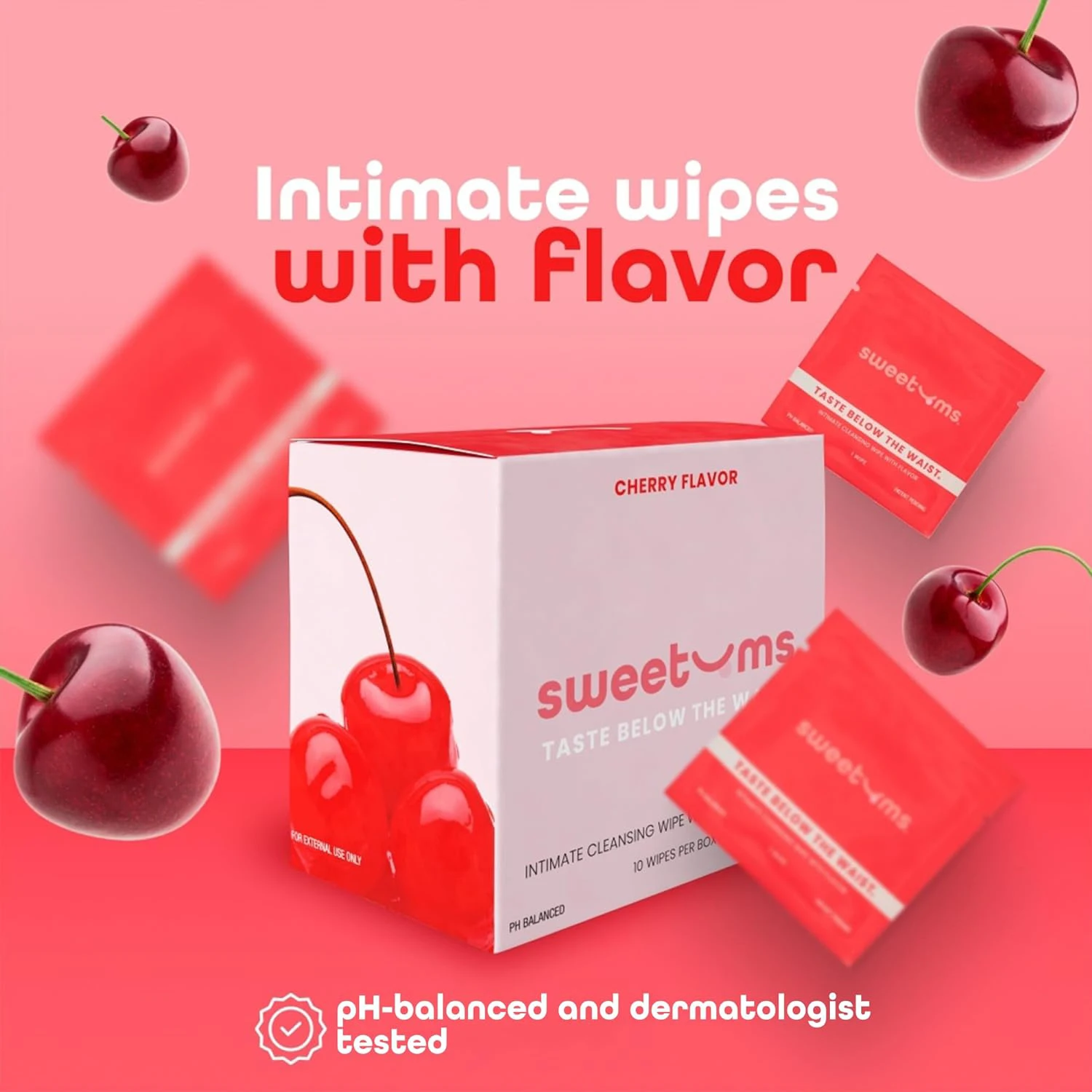 Travel Pocket Flavored Feminine Intimate Wipes PH Balance Intimacy Cleansing Wipes