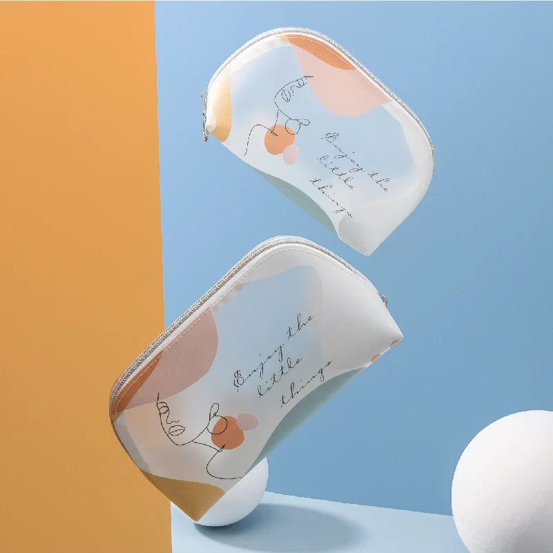 Factory wholesale custom logo exquisite zipper makeup bag girls travel multipurpose organizer square makeup bag case