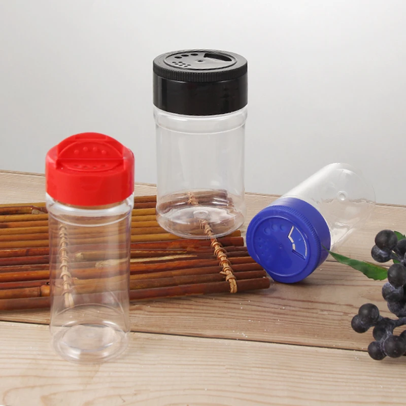 100ml 120ml 140ml 200ml 450ml plastic PET bottles for spices seasoning kitchen pepper powder spice jar