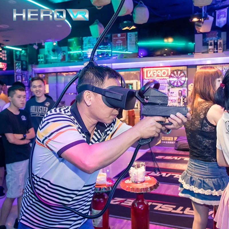 HEROVR Low Cost High Returns Business Team Battle Vr Sniper Simulator Shooting Arcade Game Machine