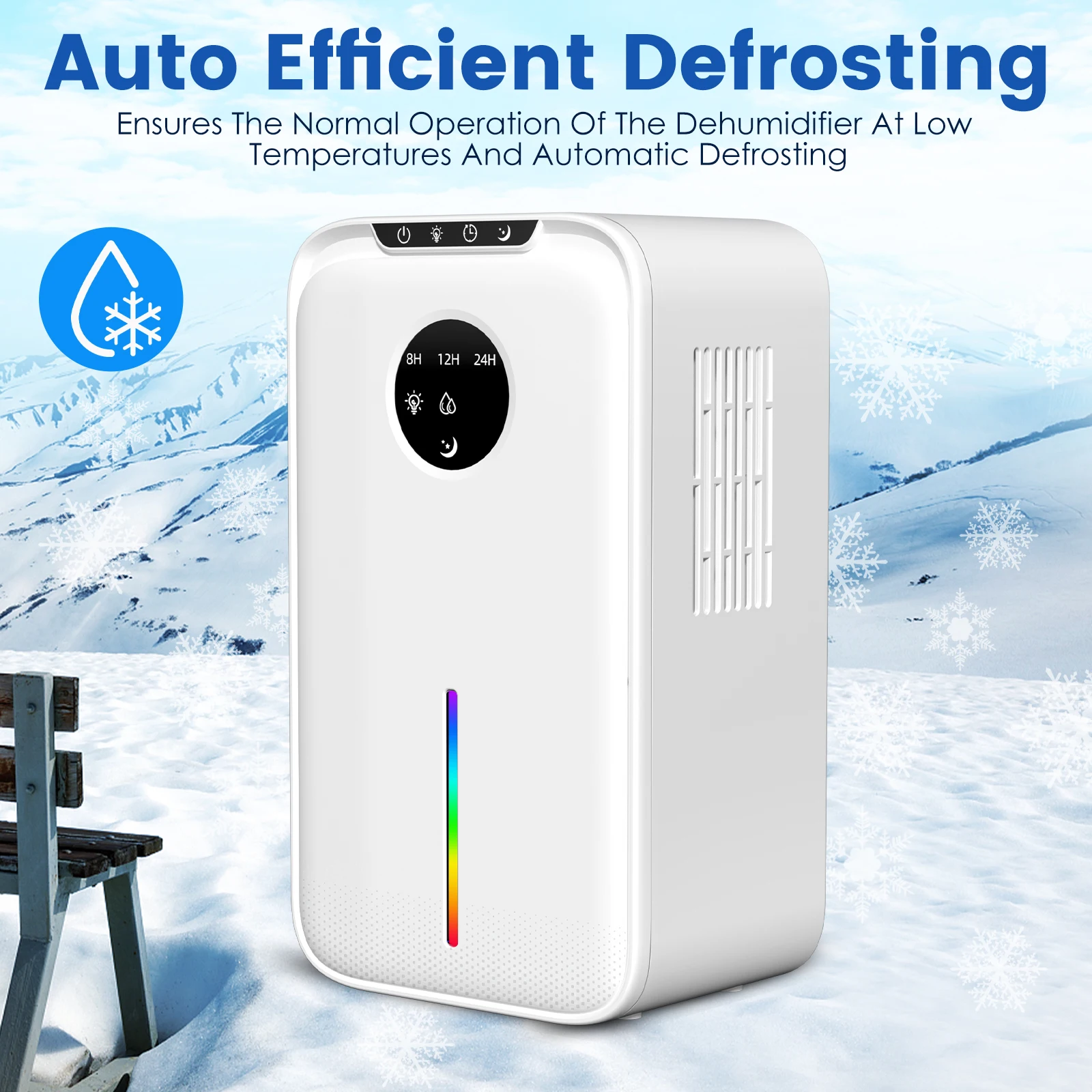 Classic And Simple Dehumidifier Drying Clothes With Auto Defrost Function,2 Working Modes 1000ML/D