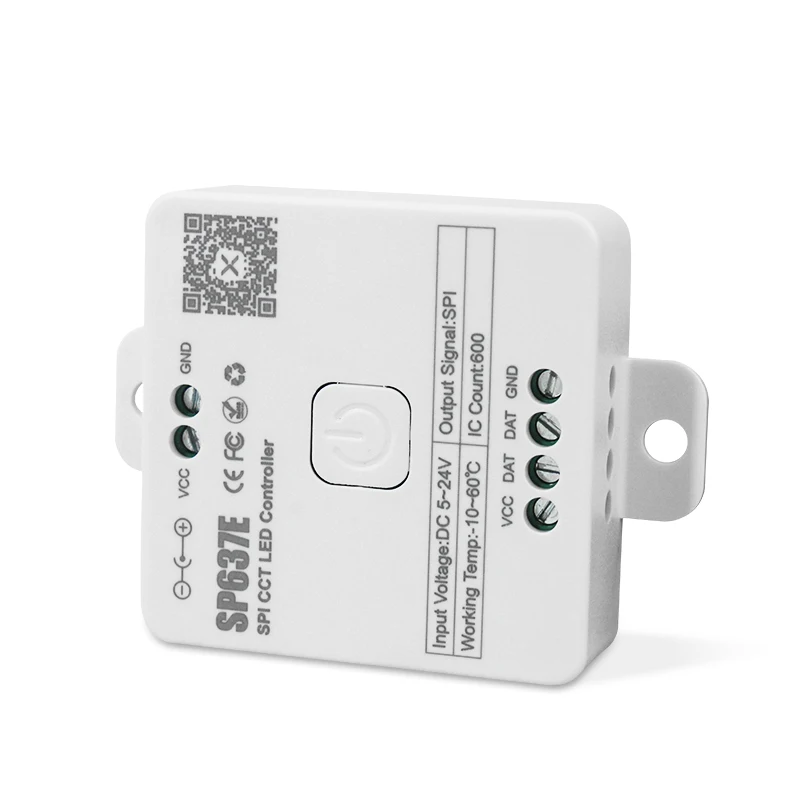 New model DC5V 24V SPI signal CCT light strip with remote control SPI dual channel addressable led controller