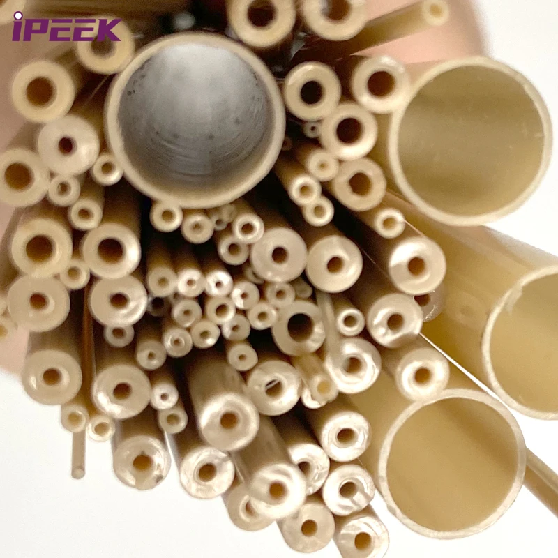 iPEEK Ultra-thin Hard Plastic Round Small Diameter Plastic Tube 1mm PEEK Tubing Dispensers for Medical Use
