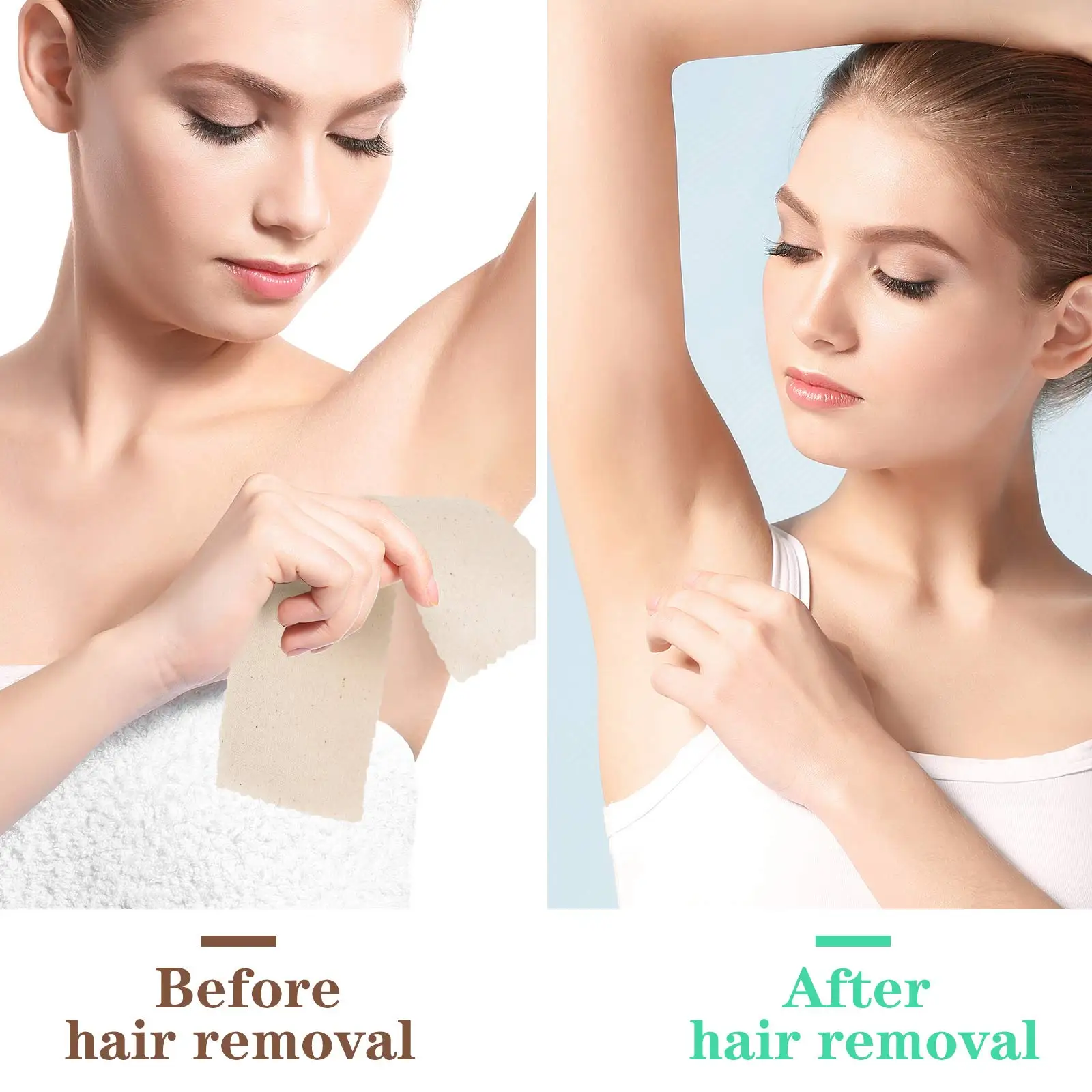 Wholesale 100pc Natural Muslin Epilating Strips 2.8 x 7.9 Inches Large Waxing Strips Hair Removal Paper for Body and Facial