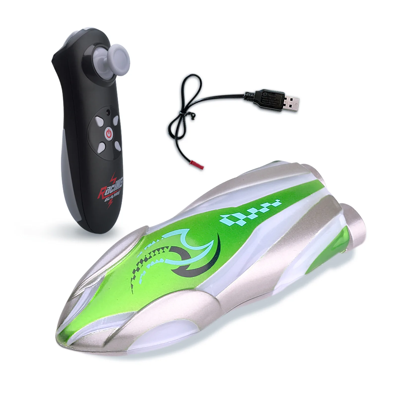 High-Speed 2.4G Compact RC Speedboat Remote Control with Vibrant Lights Waterproof Portable Mini Jet Boat