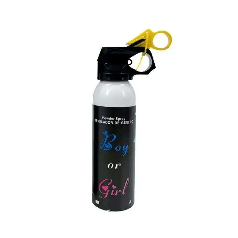 Custom boy or girl gender revealed fire extinguisher Cornmeal Popper Baby shower biodegradable party supplies decorated